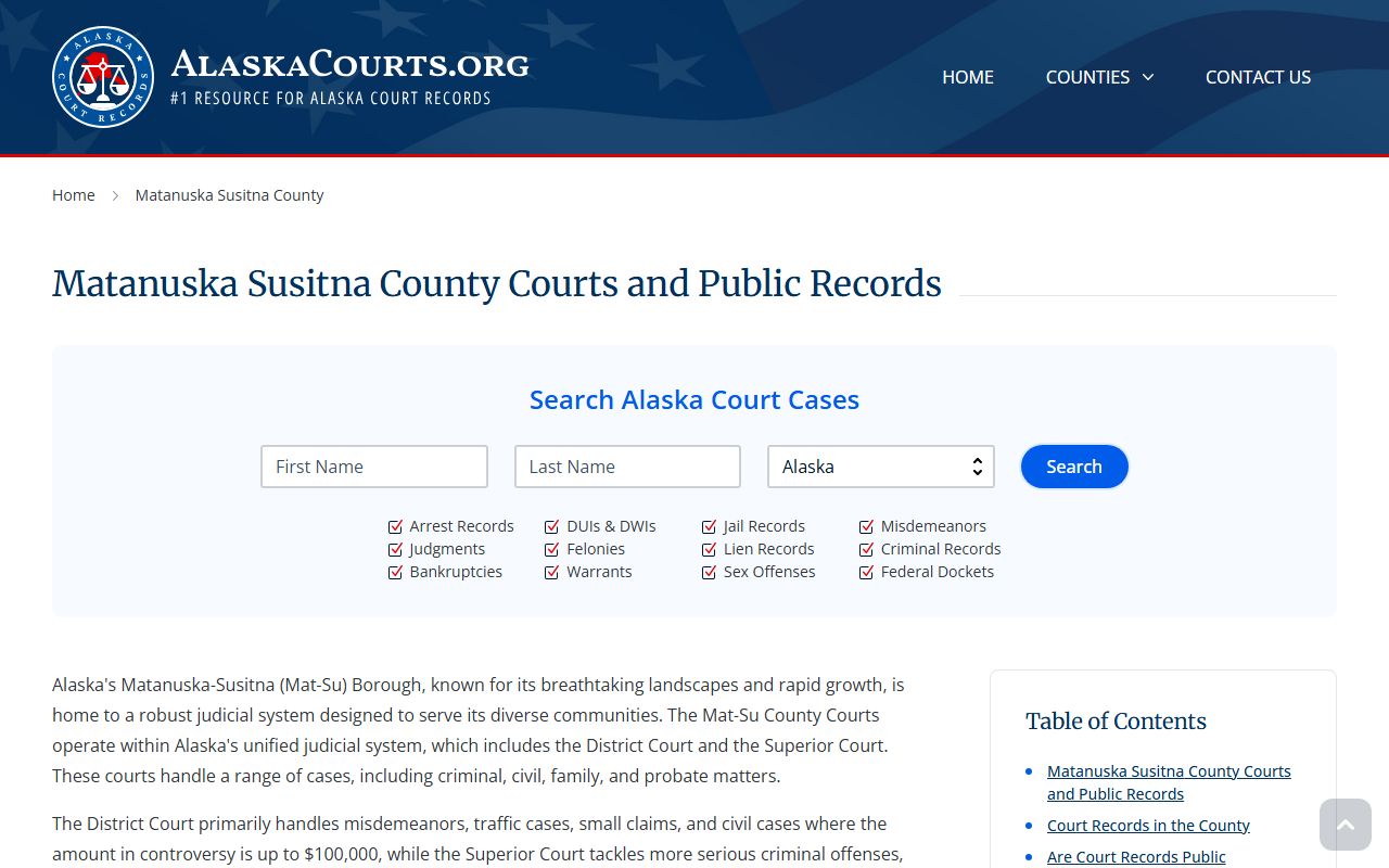 big lake divorce decree records - alaska courts information portal