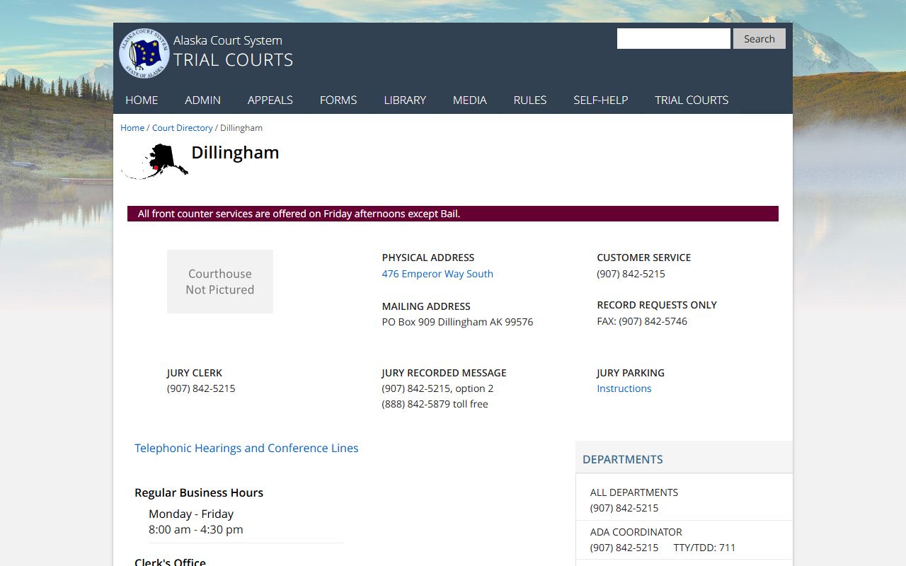 Lake and Peninsula Borough divorce decree - Dillingham court directory